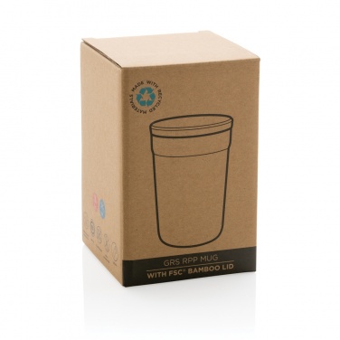Logo trade promotional products picture of: GRS certified recycled PP mug with bamboo lid