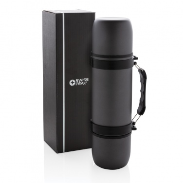 Logo trade promotional gifts picture of: Vacuum flask with 2 cups