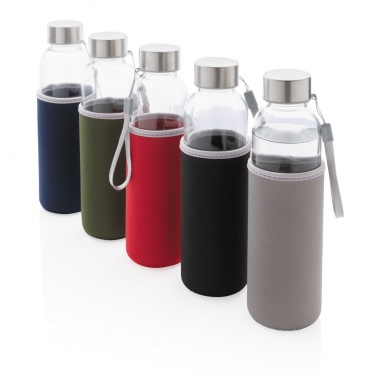 Logotrade promotional gift image of: Glass bottle with neoprene sleeve