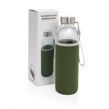 Logo trade promotional product photo of: Glass bottle with neoprene sleeve