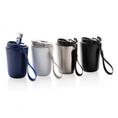 Logotrade advertising product picture of: Cuppa RCS re-steel vacuum tumbler with lanyard