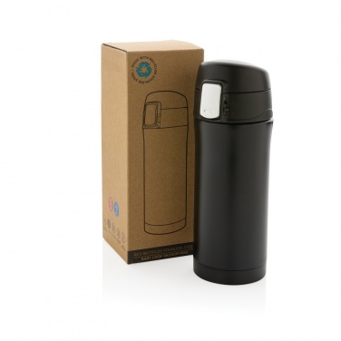 Logotrade promotional gift picture of: RCS Recycled stainless steel easy lock vacuum mug