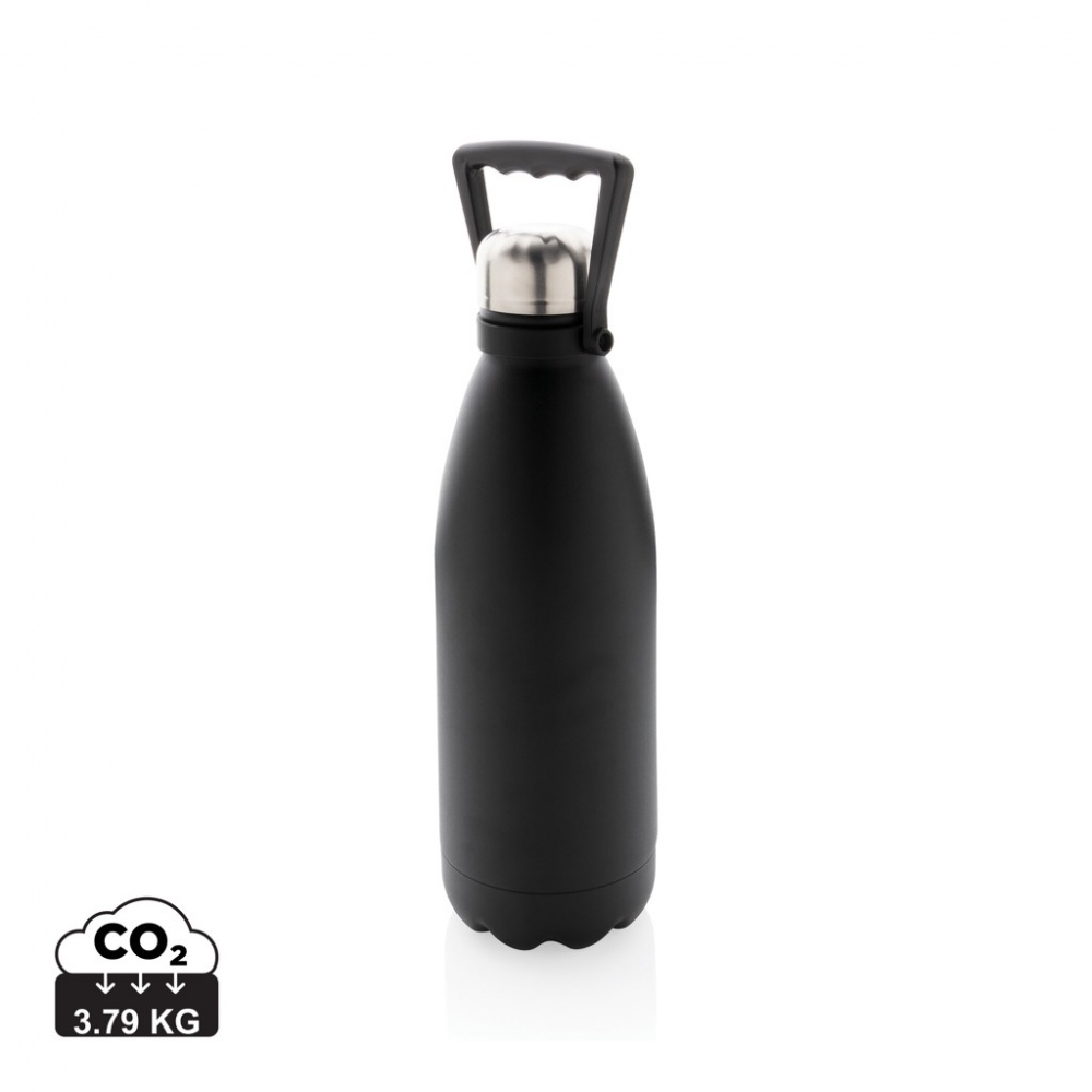 Logo trade advertising products picture of: RCS Recycled stainless steel large vacuum bottle 1.5L