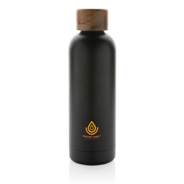 Logotrade promotional merchandise image of: Wood RCS certified recycled stainless steel vacuum bottle