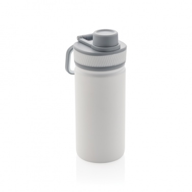 Logo trade advertising products image of: Vacuum stainless steel bottle with sports lid 550ml