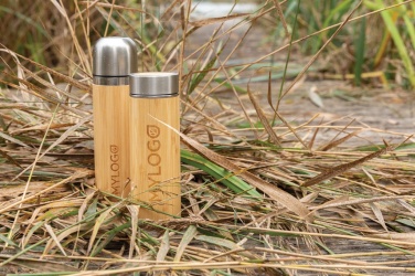 Logotrade promotional giveaway image of: Leak proof bamboo vacuum bottle