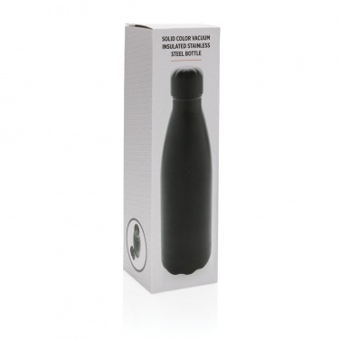 Logo trade business gift photo of: Solid colour vacuum stainless steel bottle 500 ml