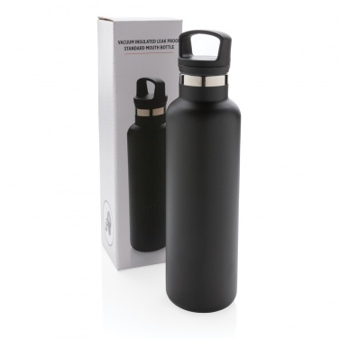 Logo trade advertising products picture of: Vacuum insulated leak proof standard mouth bottle
