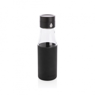 Logotrade promotional giveaway picture of: Ukiyo glass hydration tracking bottle with sleeve