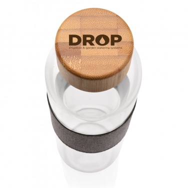 Logotrade business gift image of: Impact borosilicate glass bottle with bamboo lid