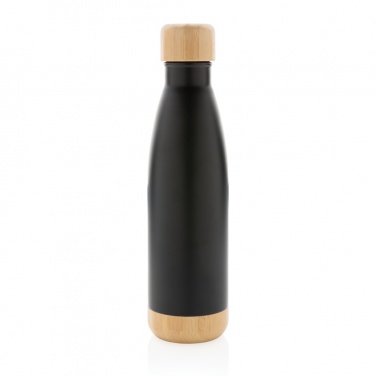 Logotrade business gift image of: Vacuum stainless steel bottle with bamboo lid and bottom