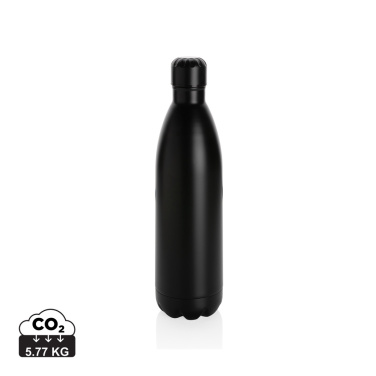 Logo trade corporate gifts picture of: Solid colour vacuum stainless steel bottle 1L