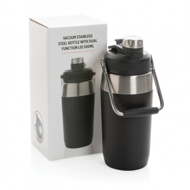Logo trade promotional products image of: Vacuum stainless steel dual function lid bottle 500ml