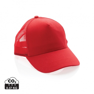 Logo trade business gift photo of: Impact AWARE™ Brushed rcotton 5 panel trucker cap 190gr