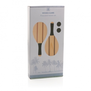 Logo trade promotional items picture of: Wooden frescobol tennis set