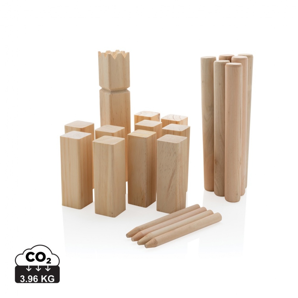 Logo trade promotional merchandise photo of: Wooden kubb set