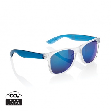 Logo trade promotional item photo of: Gleam RCS recycled PC mirror lens sunglasses