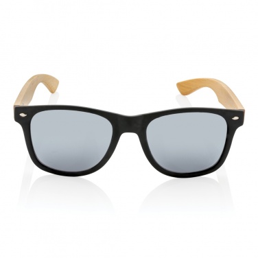 Logo trade corporate gift photo of: Bamboo and RCS recycled plastic sunglasses