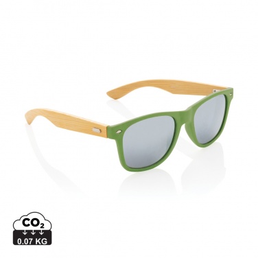 Logo trade promotional products image of: Bamboo and RCS recycled plastic sunglasses