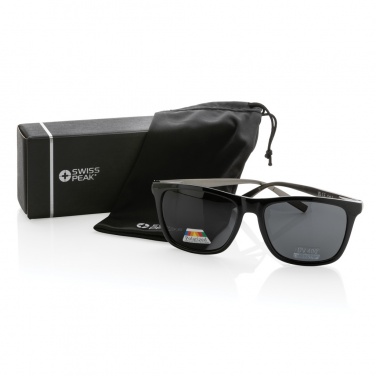 Logo trade promotional gifts image of: Swiss Peak RCS rplastic polarised sunglasses