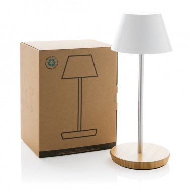 Logo trade business gift photo of: Pure Glow RCS usb-rechargeable recycled plastic table lamp