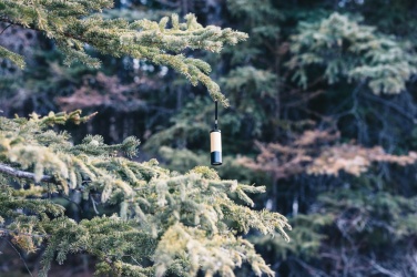 Logo trade promotional merchandise picture of: Bamboo and RCS certfied recycled plastic torch