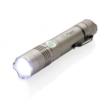 Logo trade business gifts image of: Rechargeable 3W flashlight