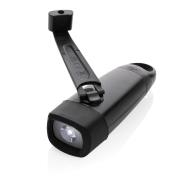 Logotrade promotional item picture of: Lightwave RCS rplastic USB-rechargeable torch with crank