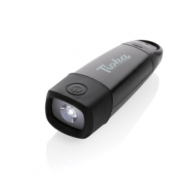Logo trade advertising products image of: Lightwave RCS rplastic USB-rechargeable torch with crank