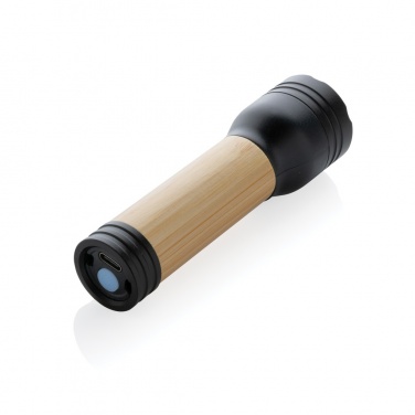 Logotrade corporate gift image of: Lucid 1W RCS certified recycled plastic & bamboo torch