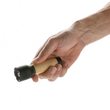 Logo trade advertising products image of: Lucid 1W RCS certified recycled plastic & bamboo torch