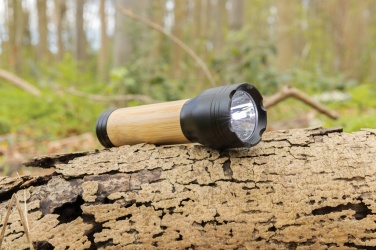 Logotrade advertising product picture of: Lucid 1W RCS certified recycled plastic & bamboo torch