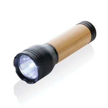 Logo trade promotional product photo of: Lucid 3W RCS certified recycled plastic & bamboo torch