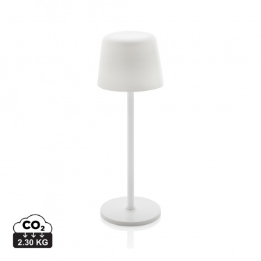 Logo trade promotional merchandise picture of: Zenic RCS recycled plastic USB re-chargable table lamp