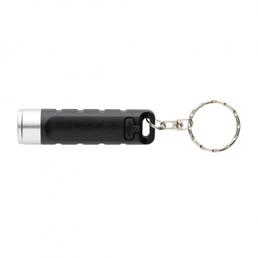 Logo trade business gift photo of: Globix RCS recycled plastic USB re-chargeable keychain torch