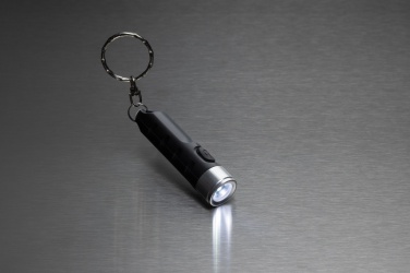 Logo trade promotional giveaways image of: Globix RCS recycled plastic USB re-chargeable keychain torch