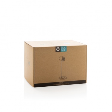 Logo trade promotional products picture of: Zenara RCS recycled plastic and cork 15W wireless desk lamp