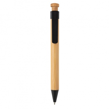 Logo trade promotional gifts picture of: Bamboo pen with wheatstraw clip