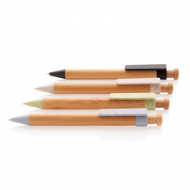 Logotrade corporate gift image of: Bamboo pen with wheatstraw clip