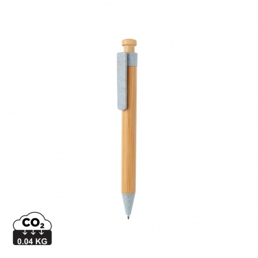Logotrade promotional product picture of: Bamboo pen with wheatstraw clip