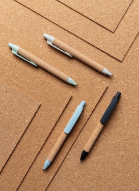 Logo trade promotional giveaway photo of: Write wheatstraw and cork pen
