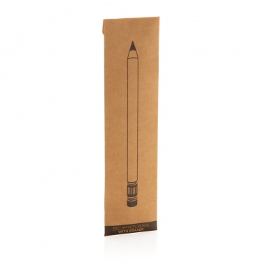 Logo trade promotional product photo of: Bamboo infinity pencil with eraser