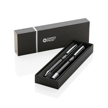Logo trade promotional gifts picture of: Swiss Peak Cedar RCS certified recycled aluminum pen set