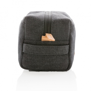 Logo trade promotional items image of: Canvas toiletry bag PVC free