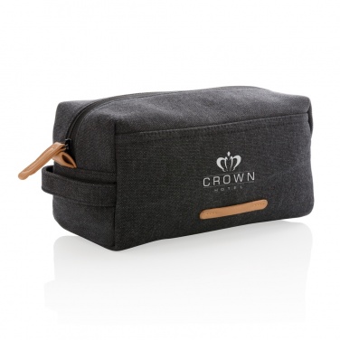 Logotrade promotional product image of: Canvas toiletry bag PVC free