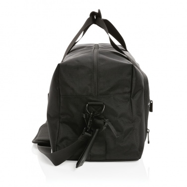 Logo trade promotional products image of: Swiss Peak AWARE™ RPET Voyager weekend bag