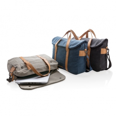 Logo trade promotional gifts picture of: Canvas laptop bag PVC free