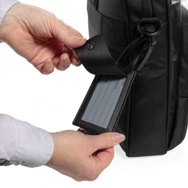 Logotrade promotional product picture of: Swiss Peak RPET Voyager RFID 15.6" laptop bag