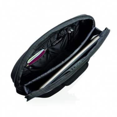 Logo trade promotional merchandise picture of: Madrid RFID USB 15.6" laptop bag PVC free