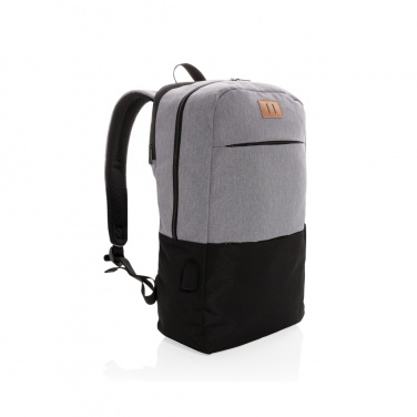 Logo trade promotional gifts picture of: Modern 15.6" USB & RFID laptop backpack PVC free